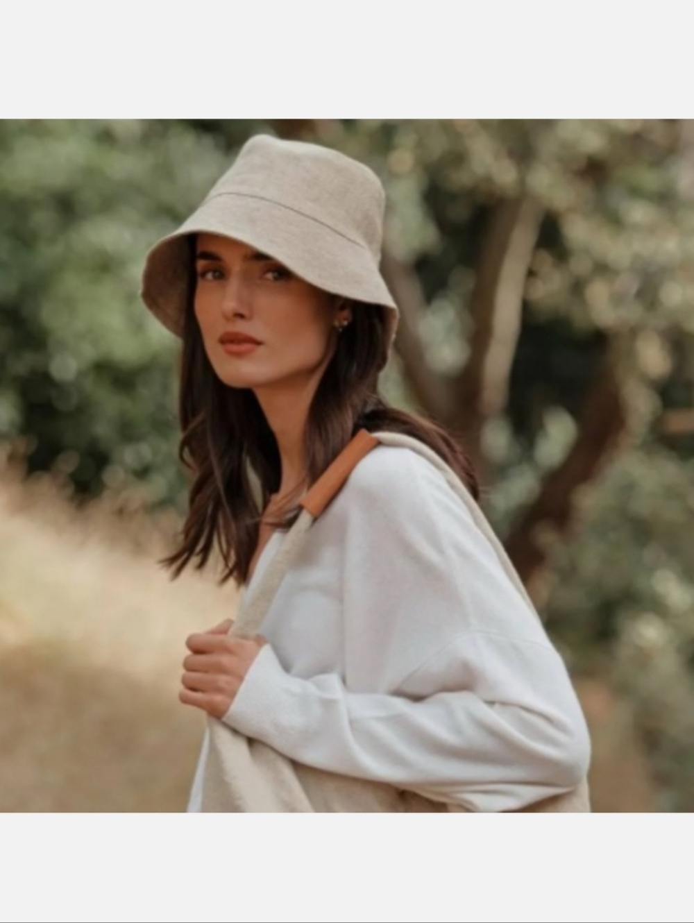 Jenni Kayne Linen Bucket Hat M/L Natural